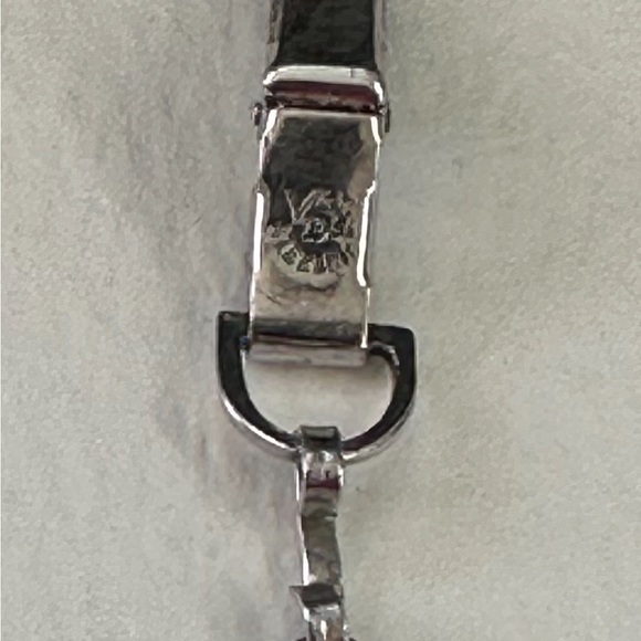 Vintage Van Dell Sterling Silver Filigree Black onyx Bracelet. 8” - Picture 4 of 5